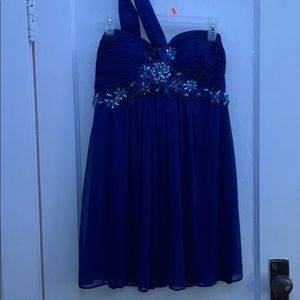 blue ball dress